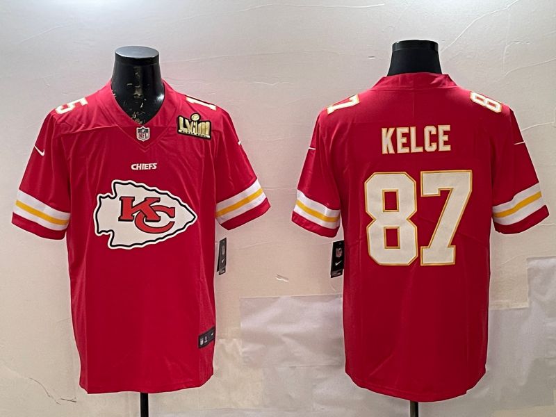 Men Kansas City Chiefs #87 Kelce Red Nike Team Logo 2025 NFL Jersey style 1->kansas city chiefs->NFL Jersey